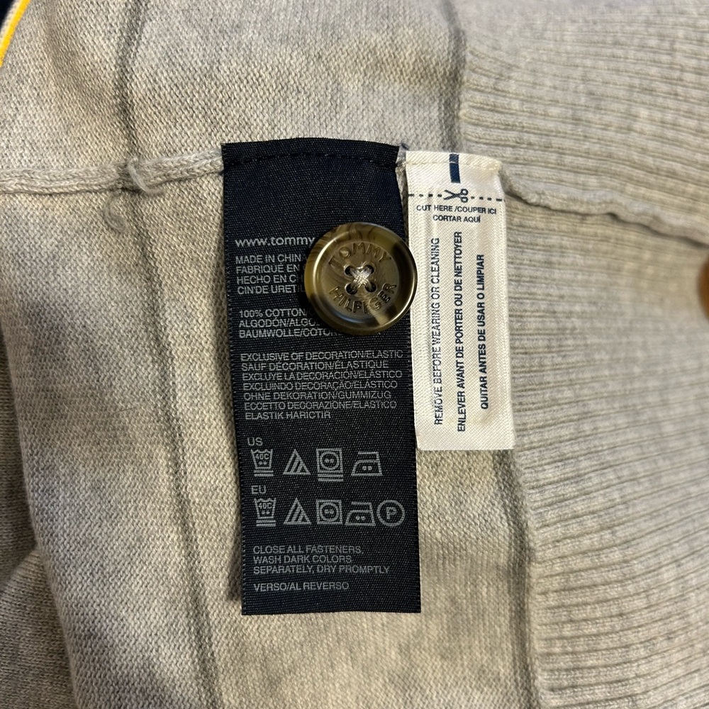 Tommy Hilfiger Mens Gray Striped V Neck Button Up Cardigan Sweater XL - Picture 8 of 11